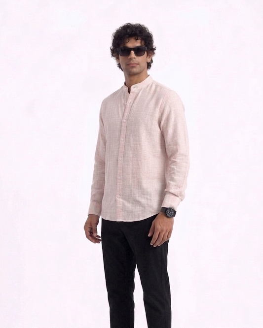 LINEN SMALL STRIPES SHIRT
