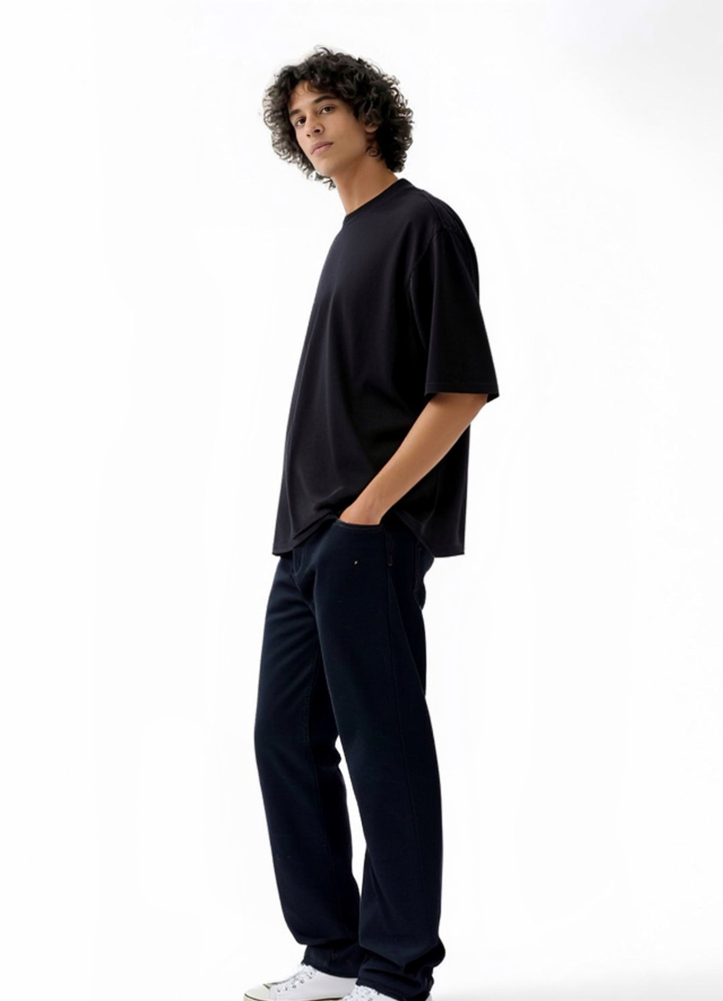 MEN'S VELVET BLACK JEANS (straight fit)
