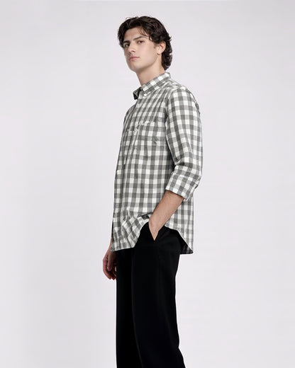 NI LINEN CHECK SHIRT
