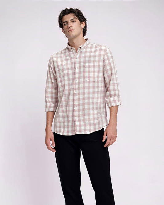 NI LINEN CHECK SHIRT