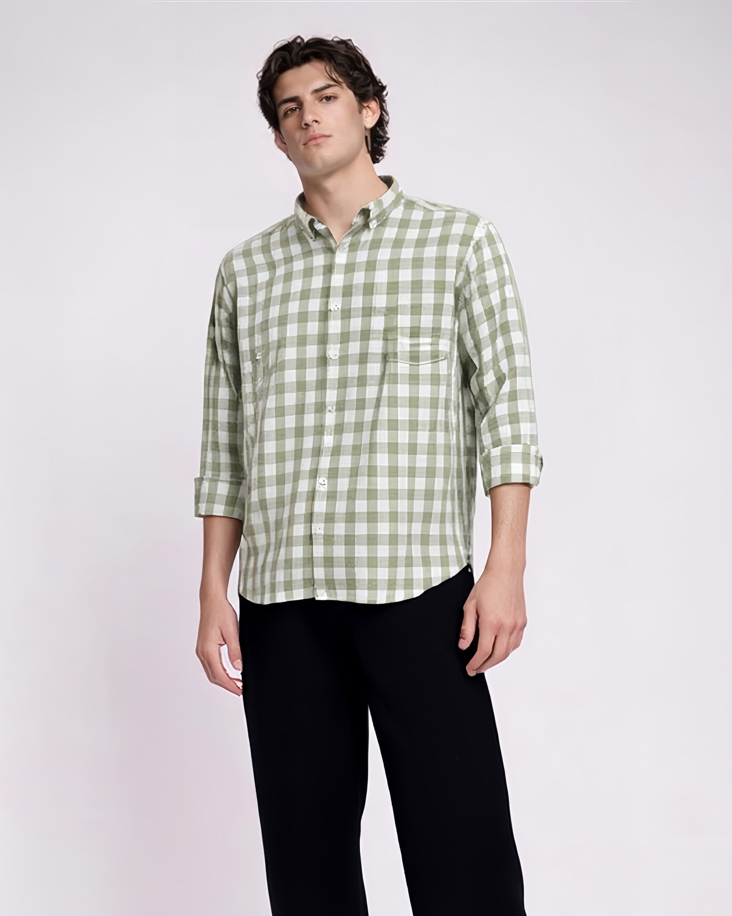 NI LINEN CHECK SHIRT