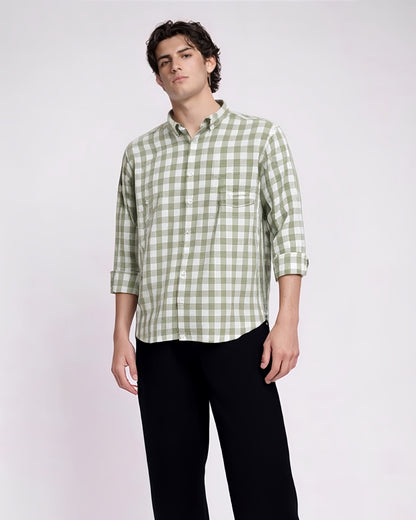 NI LINEN CHECK SHIRT