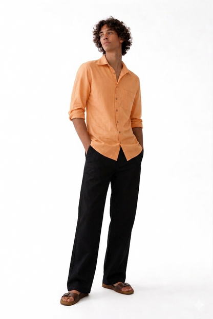 Loose Fit Linen Pant (44cm)