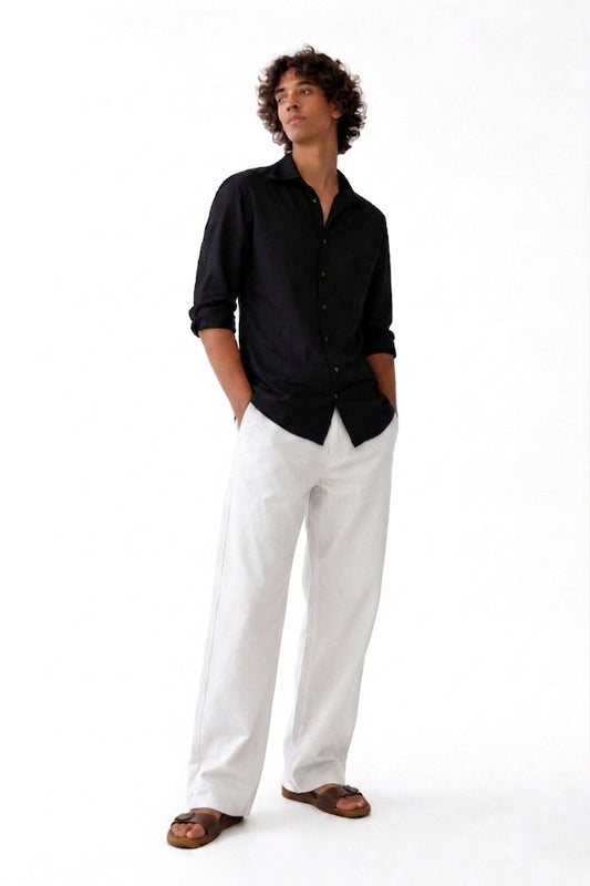 Loose Fit Linen Pant (44cm)