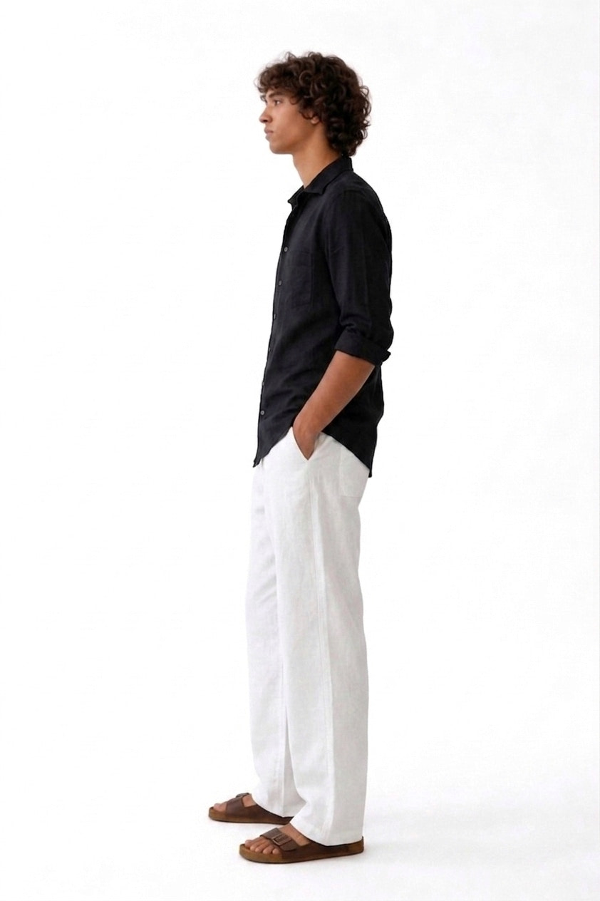 Loose Fit Linen Pant (44cm)