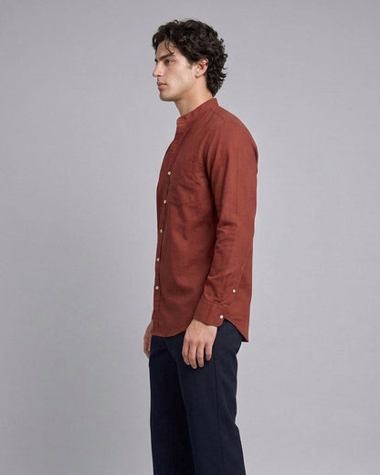Oxford Chinese Coaller plain Shirt