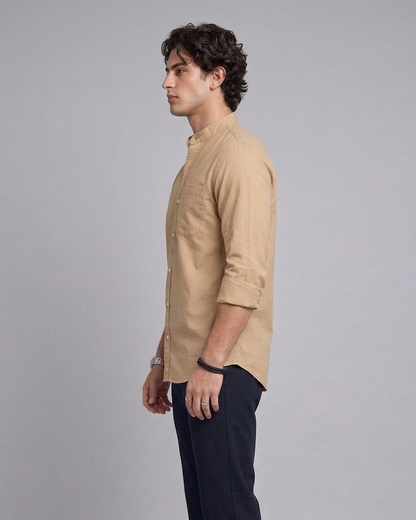 Oxford Chinese Coaller plain Shirt