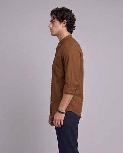 Oxford Chinese Coaller plain Shirt
