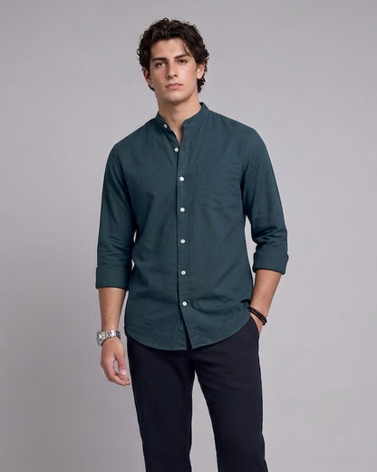 Oxford Chinese Coaller plain Shirt