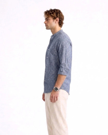 Chinese Coaller Embroidery Shirt
