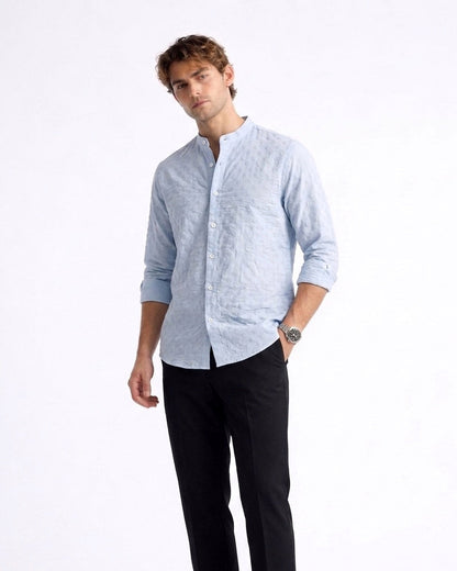 Chinese Coaller Embroidery Shirt