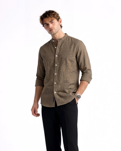 Chinese Coaller Embroidery Shirt