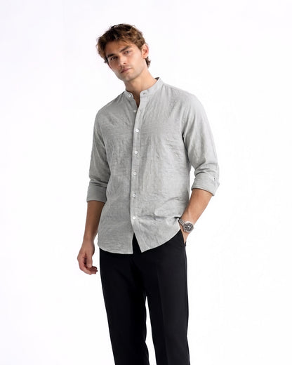 Chinese Coaller Embroidery Shirt