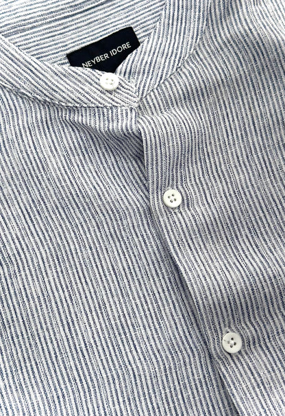 LINEN SMALL STRIPES SHIRT