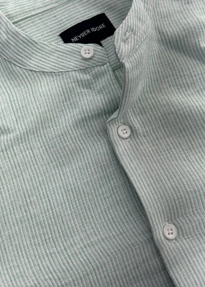 LINEN SMALL STRIPES SHIRT