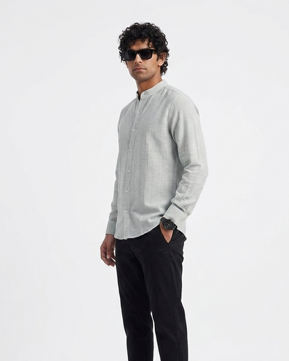 LINEN SMALL STRIPES SHIRT