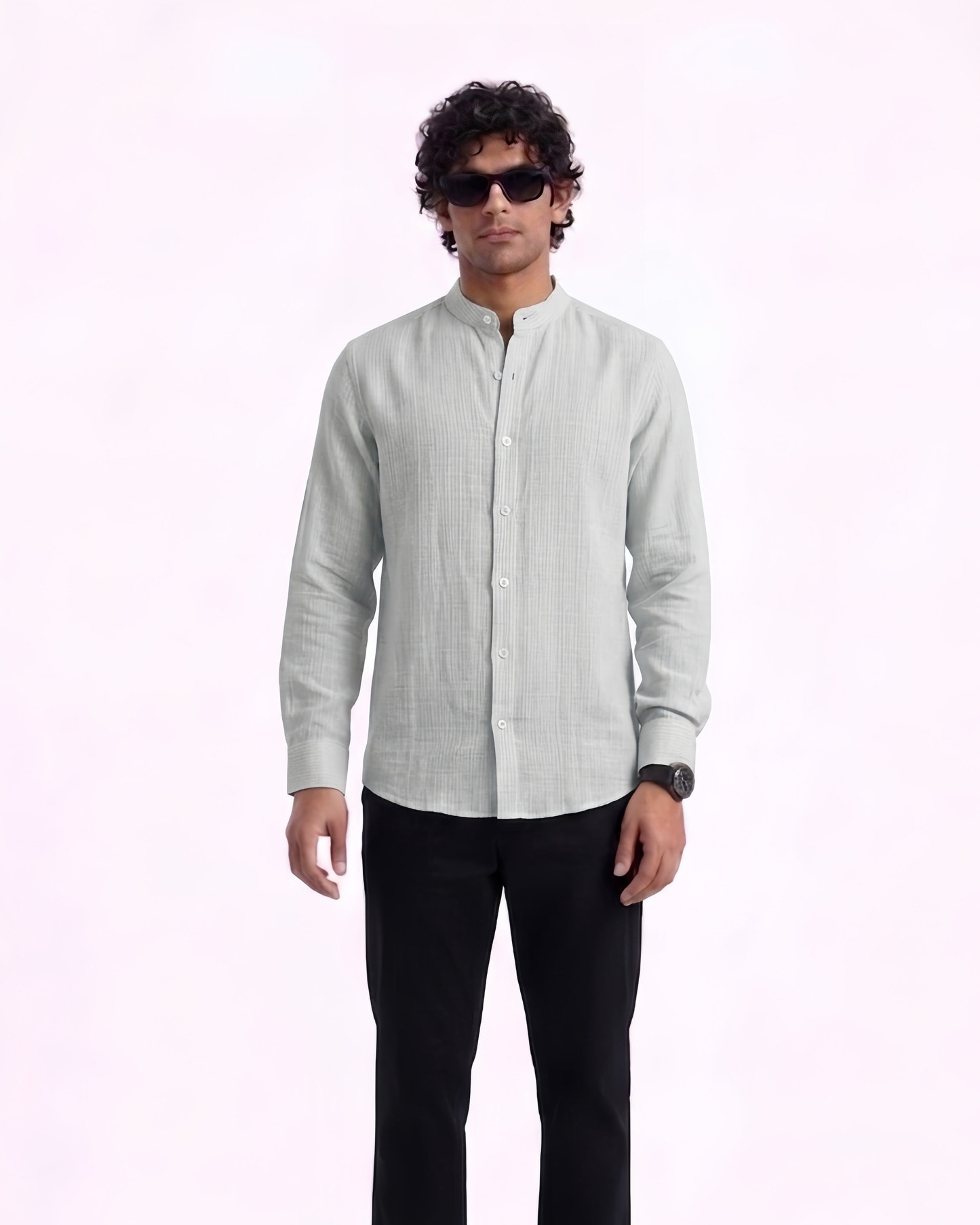 LINEN SMALL STRIPES SHIRT
