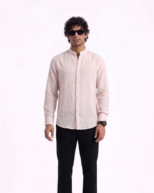 LINEN SMALL STRIPES SHIRT