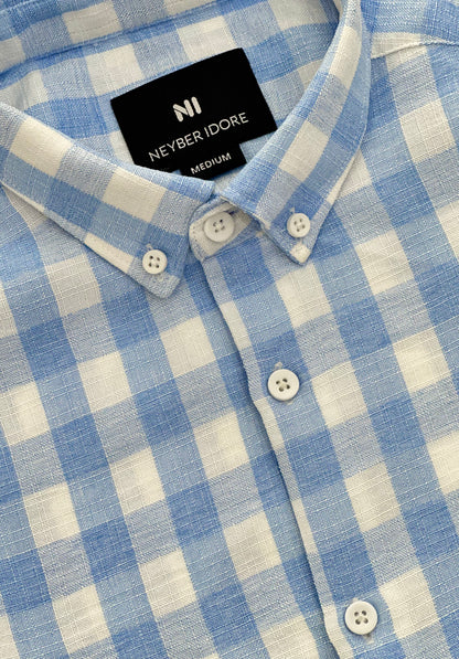 NI LINEN CHECK SHIRT