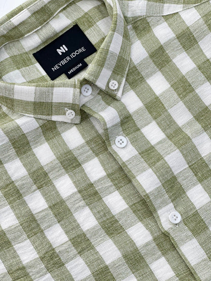 NI LINEN CHECK SHIRT