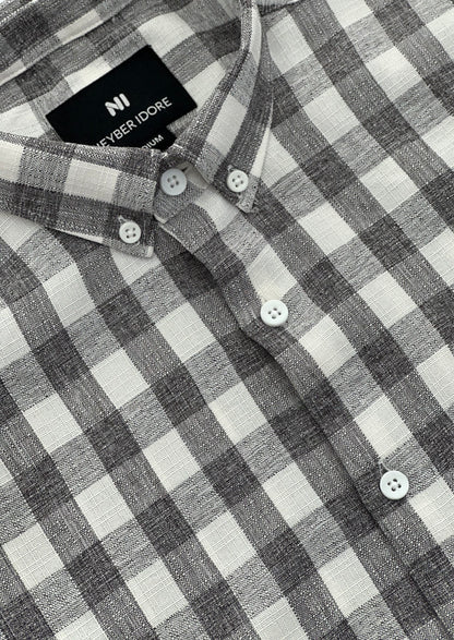 NI LINEN CHECK SHIRT