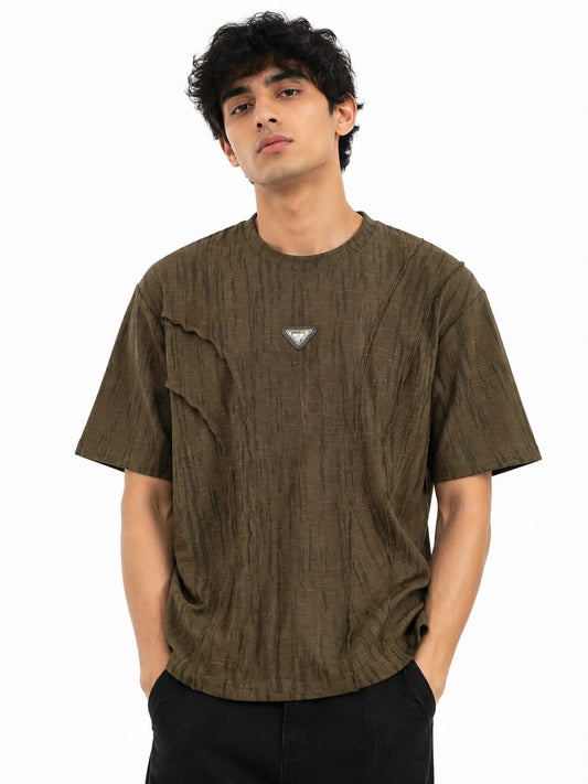 NEYBER IDORE – Oversized Textured T-Shirt