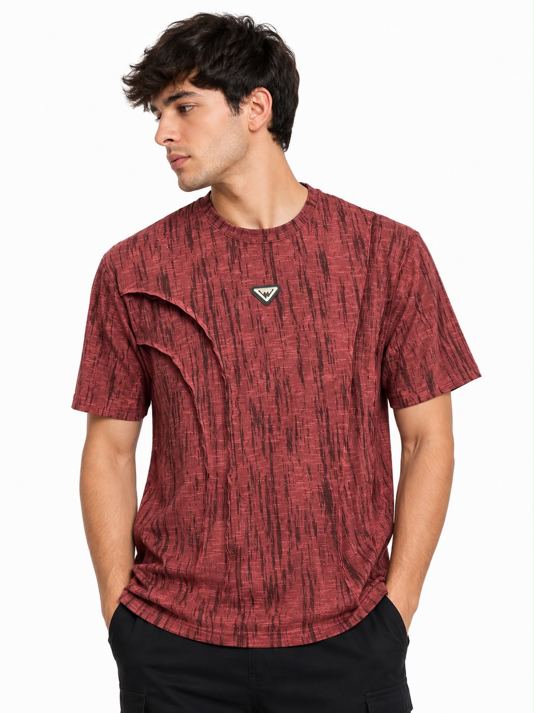NEYBER IDORE – Oversized Textured T-Shirt
