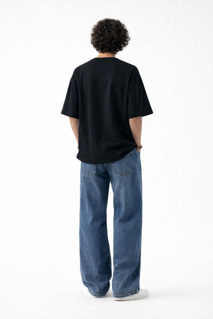 Wide-Leg Denim Jeans