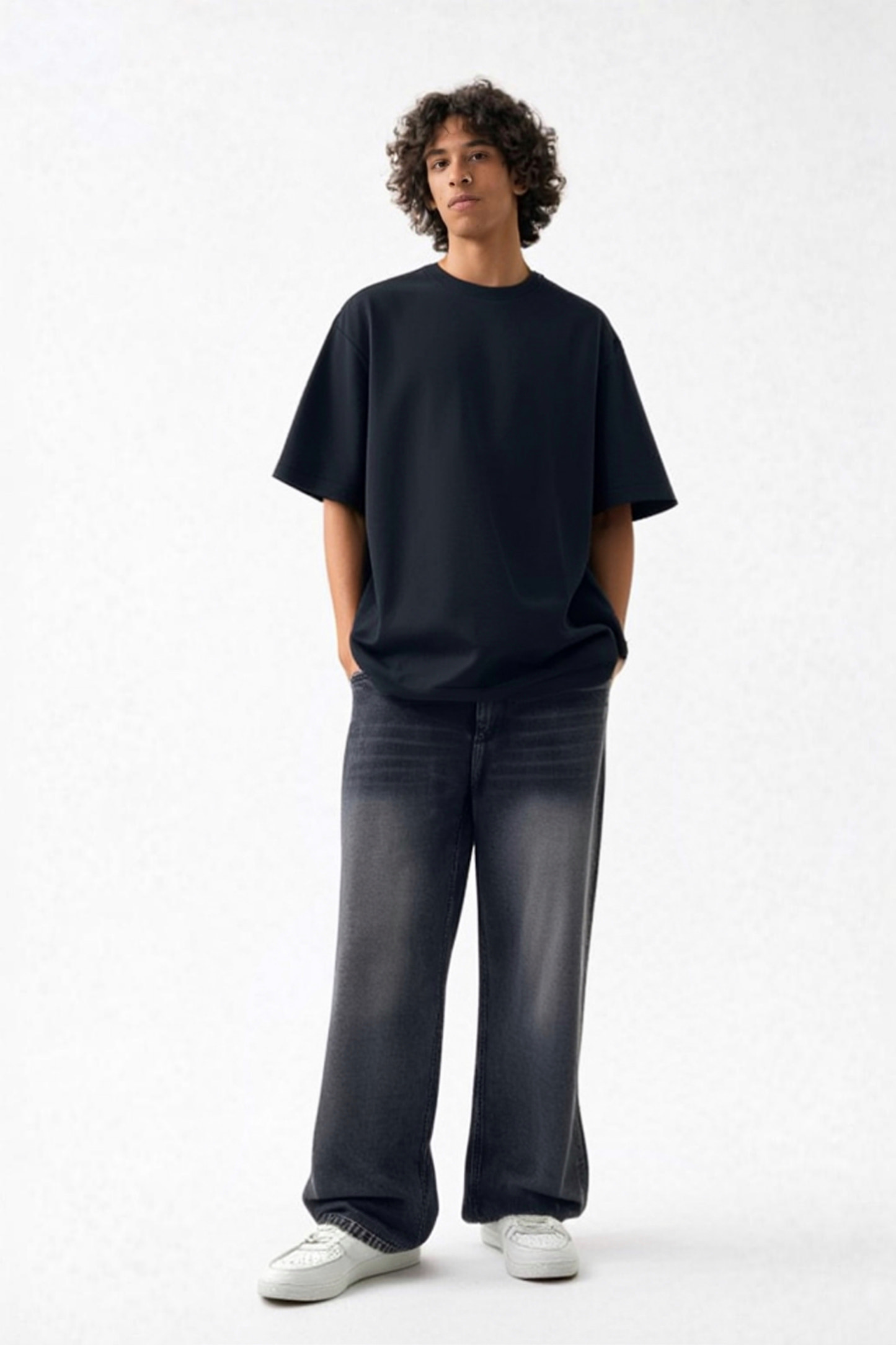 Wide-Leg Denim Jeans