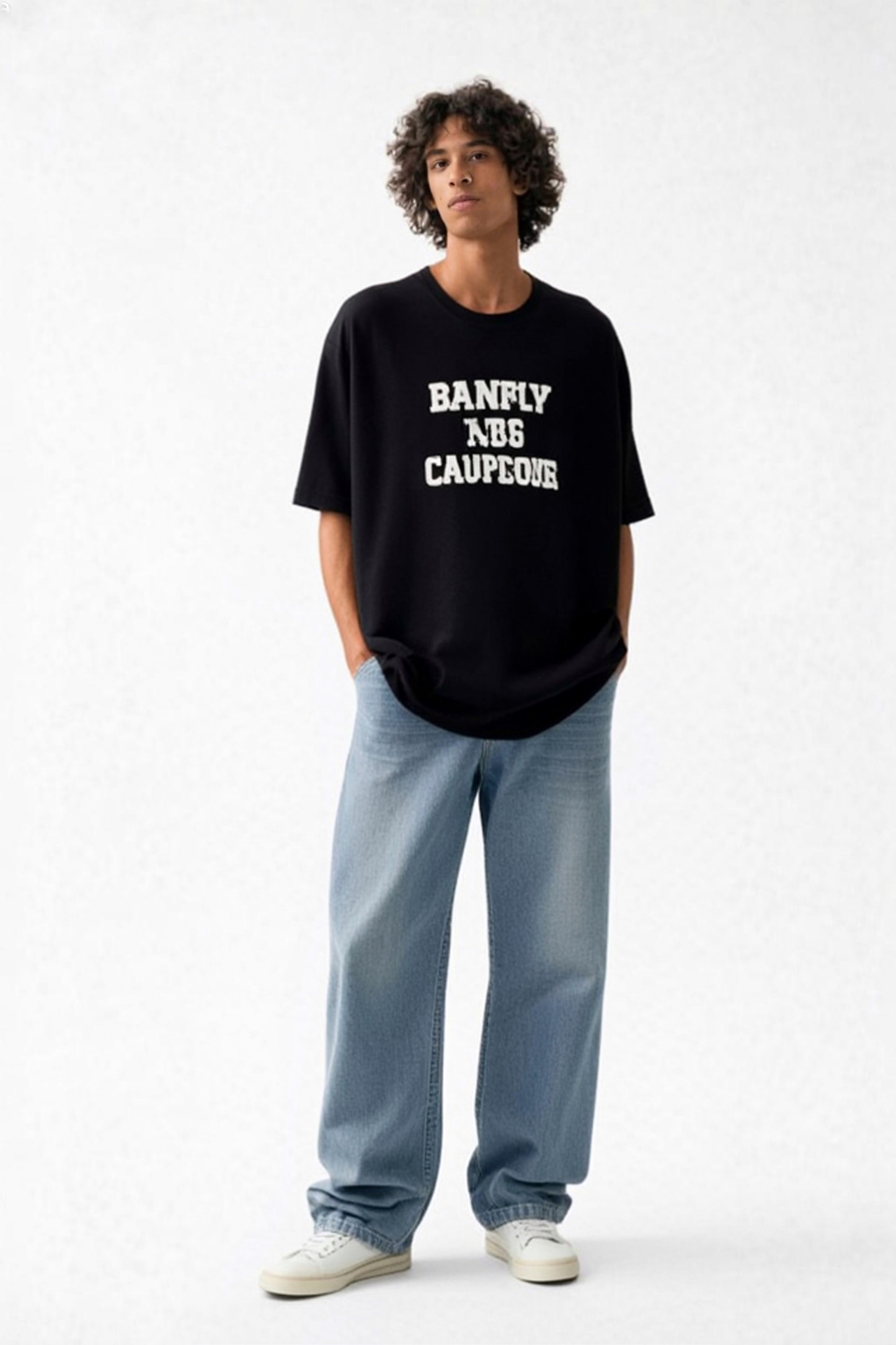 Wide-Leg Denim Jeans