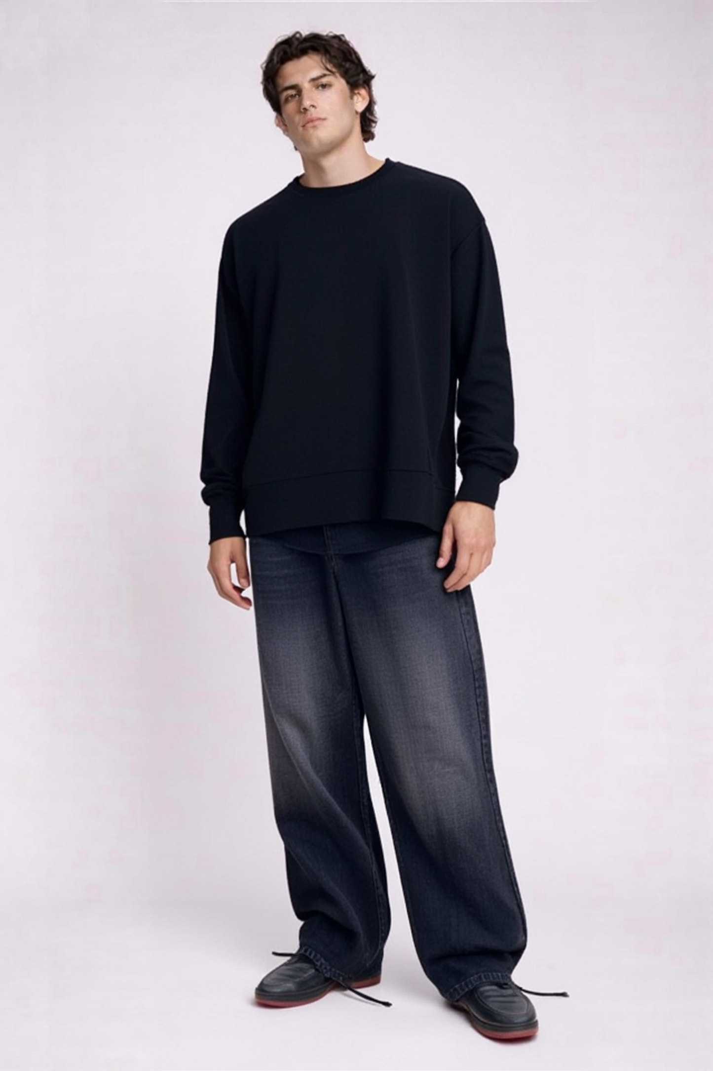 China Wash Wide Leg Jeans